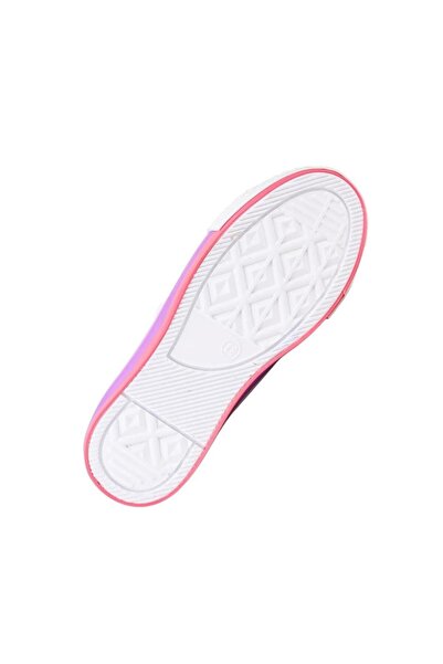 Liger Unisex Kids Linen Short Convers Model Velcro Sneaker Sports Shoes (26-30) White - Lila