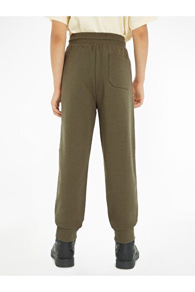 Calvin Klein Kids Green Monogram Logo Sweatpants
