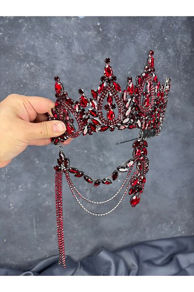 Hayalperest boncuk High Frontlet Hair Accessory with Dangle Balca Bridal Henna Crown
