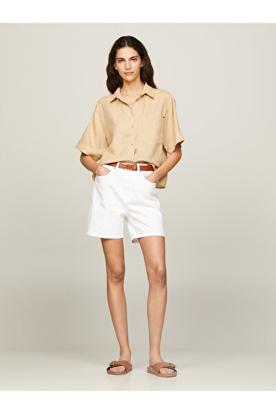 Tommy Hilfiger Tommy Hilfiger Womens Beige Linen Shirt