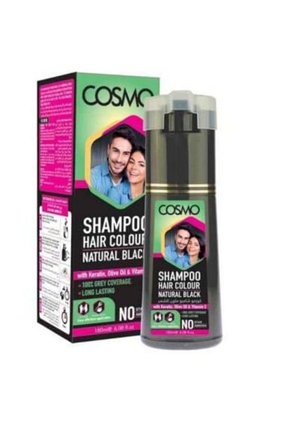 Cosmo Hair Dye Shampoo Black Natural 180ml