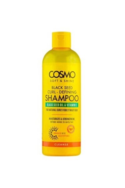 Cosmo - شامبو ناعم ولامع للشعر المجعد بزيت حبة البركة، 480 مل