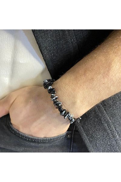 nss sky rock Opsidian Broken Stalagmite Adjustable Bracelet Natural Stone Bracelet