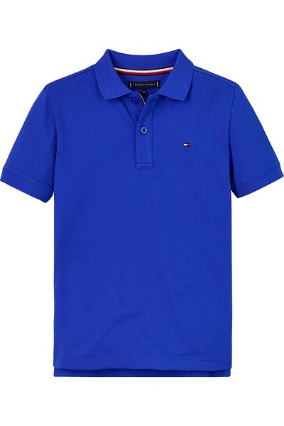 Tommy Hilfiger Boys Blue Flag Short Sleeve Polo T-Shirt