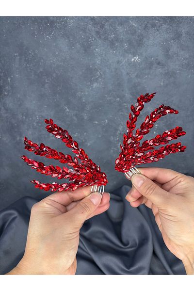Hayalperest boncuk Bride Hairpin with Bugle Comb and Double-Sided