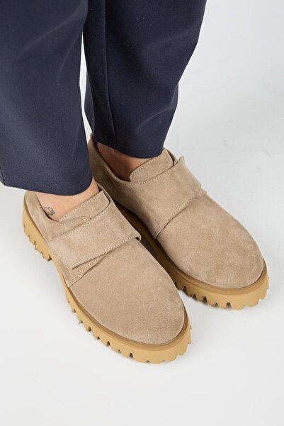 Manijero Mimi Women's Genuine Leather Velcro Mink Suede Shoes