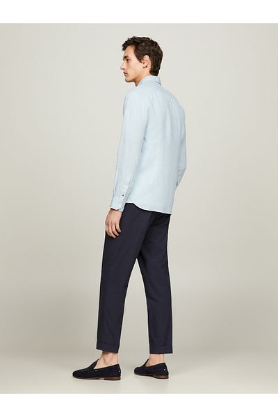 Tommy Hilfiger Mens Blue DC GMD Linen Shirt