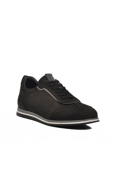 WALKWAY Triper Black Genuine Leather Men's Casual Shoes 2551 m