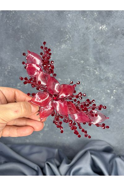 Hayalperest boncuk Özün Detailed Scalloped Bridal Hairpin