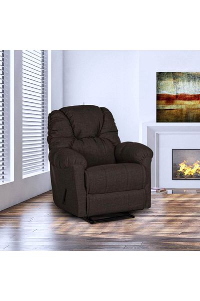 American Polo | American Polo | Linen Classic Recliner Chair - Dark Brown - 92×78x103