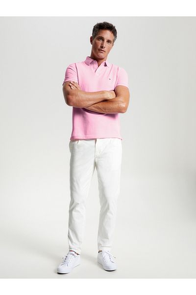 Tommy Hilfiger Tommy Hilfiger Mens Pink 1985 Short Sleeve Polo T-Shirt