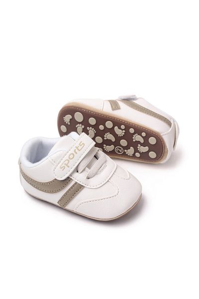 Superbaby Adidasi albi cu dungi kaky - Sport