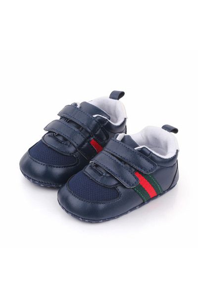 Superbaby Adidasi bleumarine pentru baietei cu barete cu arici