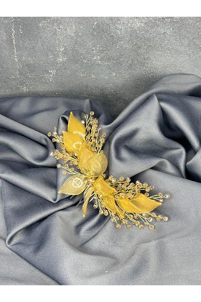 Hayalperest boncuk Özün Detailed Scalloped Bridal Hairpin