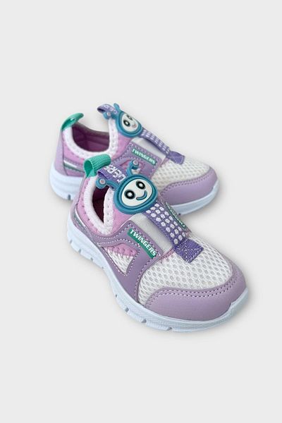 Liger Children's Airfile Light Sole Nursery Home School Baby Sneakers White - Lila