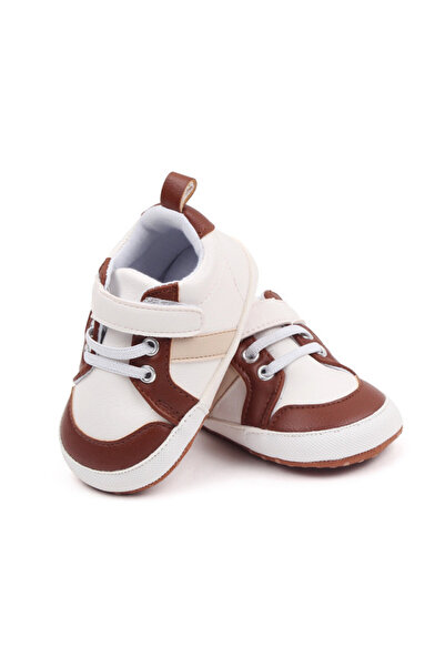 Superbaby White sneakers with brown inserts - Stock