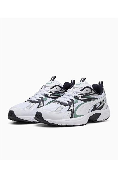 Puma 392322   13 Milenio Tech White-Green-Grey Men's Sports Shoes