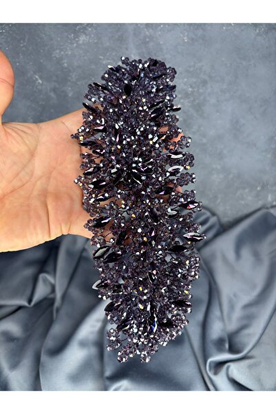 ESPEREST إيلينا الحناء المطرزة المكثفة وتاج الزفاف عمامة متطابقة