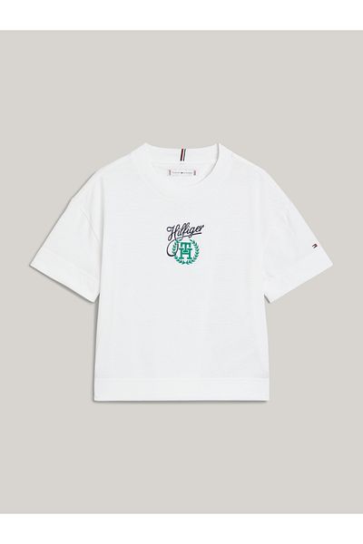 Tommy Hilfiger Girls White Short Sleeve T-Shirt