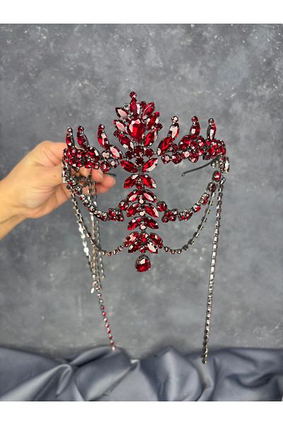 Hayalperest boncuk Almeda Moving Dangle Bridal Henna Crown Fascia Model