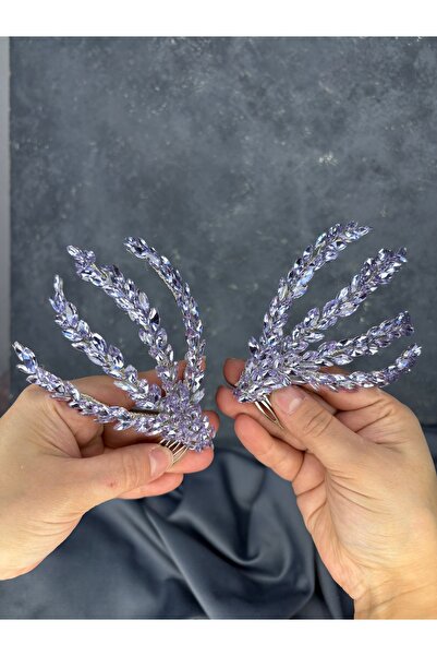 ESPEREST مشط بوجي ودبوس شعر الزفاف مزدوج الجوانب