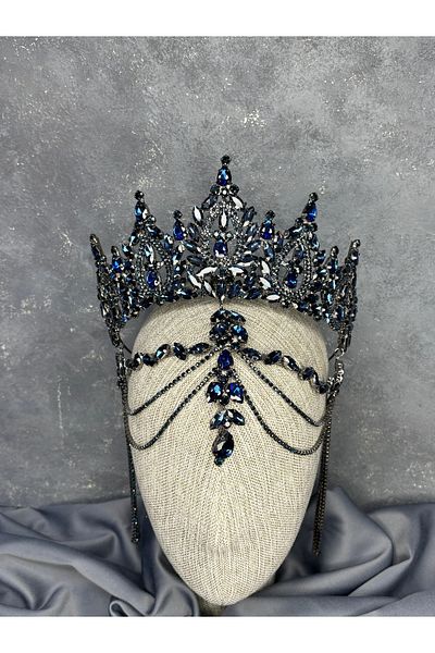 Hayalperest boncuk Balca High Model Sallantılı Bridal Henna Frontlet