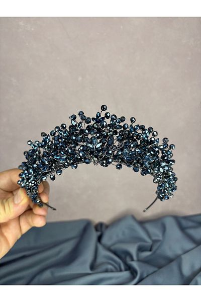 Hayalperest boncuk İlsu Elegant Bead Detailed Henna Night Bridal Crown