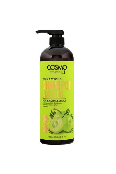 Cosmo Shampoo with Amla Oil Extract for Hair Thickening and Strengthening by Cosmo, 1000 ml