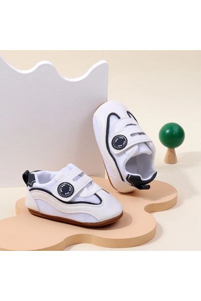 Superbaby Adidasi albi cu bleumarine pentru baietei - Baby