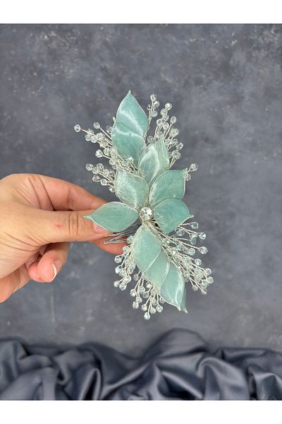 Hayalperest boncuk Pearlescent Essence Scalloped Bridal Hair Accessory