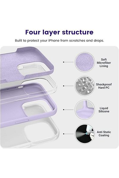 Generic Silicone Cover Compatible with iPhone 14 Pro Max 6.7 " , Ultra Slim Fit with Full Body Protection