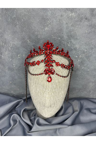 Hayalperest boncuk Almeda Moving Dangle Bridal Henna Crown Fascia Model