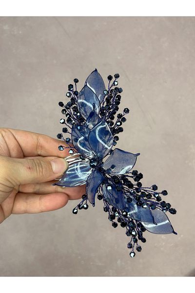Hayalperest boncuk Pearlescent Essence Scalloped Bridal Hair Accessory
