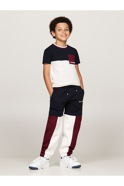Tommy Hilfiger Boys White Short Sleeve Colorblock T-Shirt