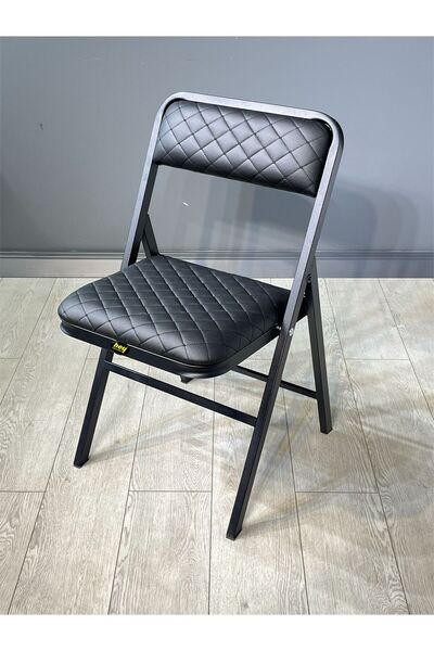 hey modüler mobilya Hey Katlanır Mutfak Yemek Sandalyesi Balkon Bahçe Otel Kafe Katlanır Sandalyesi Siyah Baklava