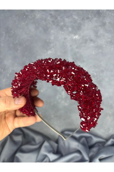 Hayalperest boncuk Asu Intensive Bead Embroidered Bridal Henna Crown
