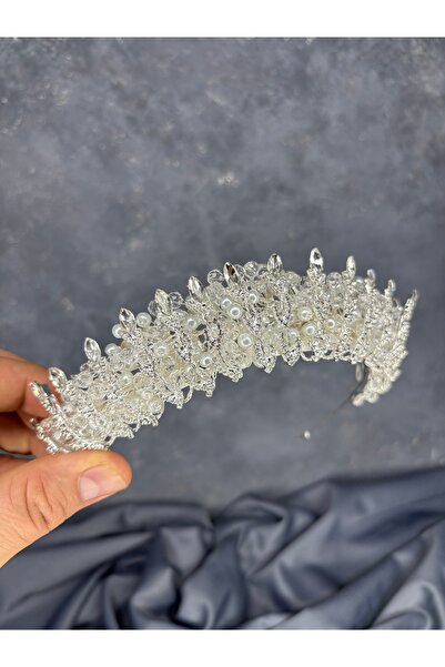 ESPEREST Stylish Bridal Crown Decorated with Steaming Crystal Beads