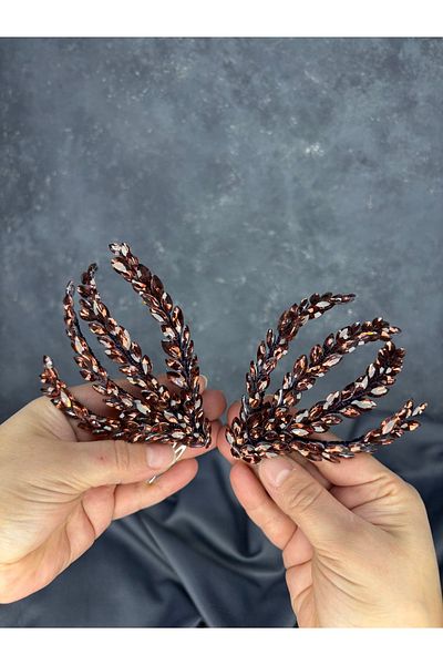 Hayalperest boncuk Bride Hairpin with Bugle Comb and Double-Sided
