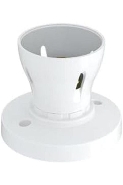 Generic ADMORE Batten Lamp Holder with Skirt - B22 & E27 (White) NV621