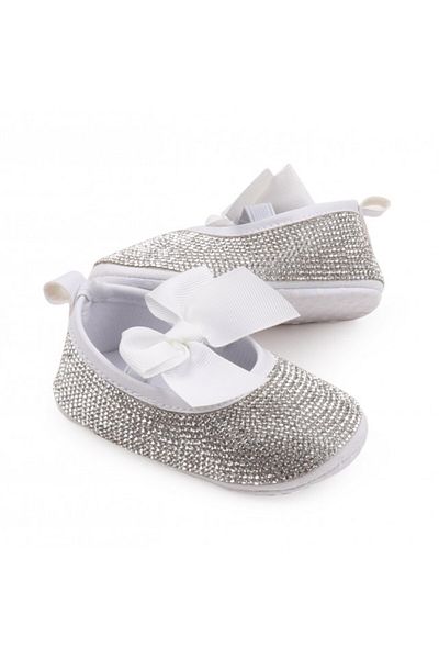 Superbaby Pantofiori de ocazie cu strasuri pentru bebeluse