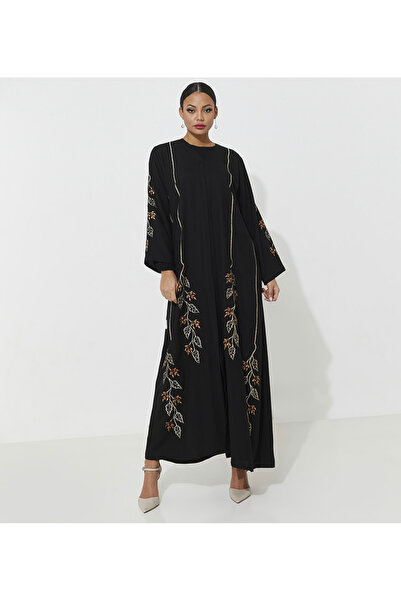 Rosette Abaya أوراق مزيج بنية اللون