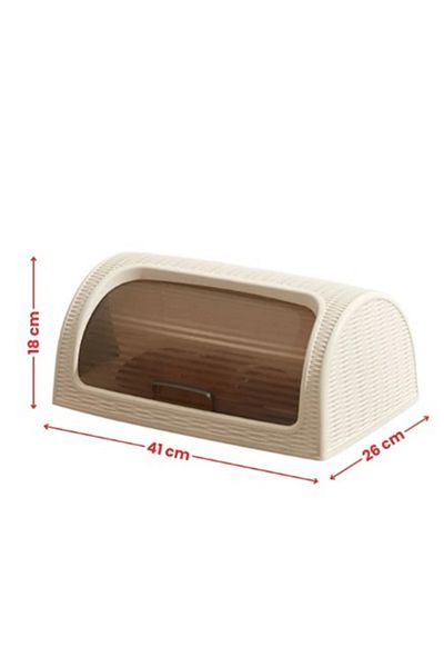Dania White plastic bread and pastry storage box, made in Turkey