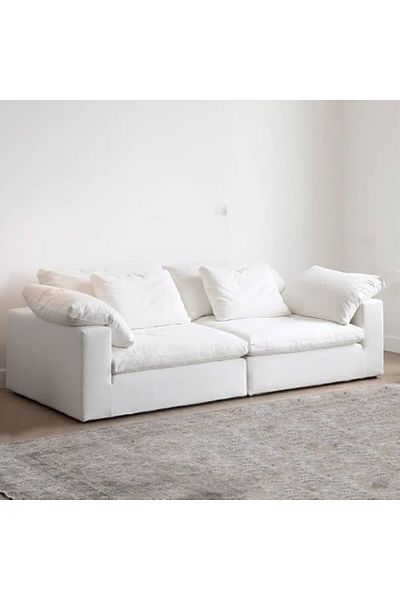 MAPLE HOME DECORATION Maple Home 2-seater Sofa Modular Cloud Couch Sofas Set Compression Sponge Sectional Lounge