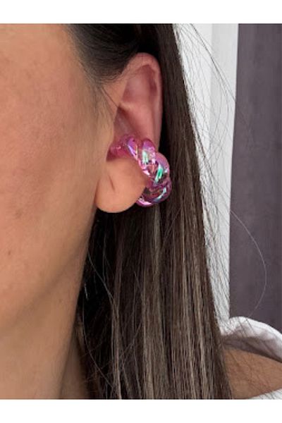 bijuxbymrv Auger Neon Pink Colored Earcuff (Cartilage Earring)