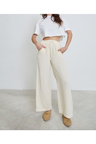 OFLAZ BUTİK HOUSE Summer Muslin with Elastic Waist