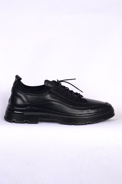 Bulldozer 250023 Lace-Up Orthopedic Sole Black Men's Winter Shoes