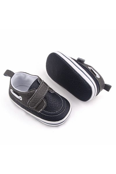 Superbaby Black moccasin shoes for boys