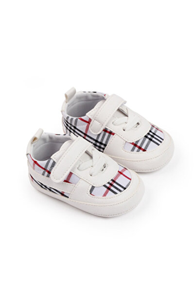 Superbaby Бели карирани обувки за момчета
