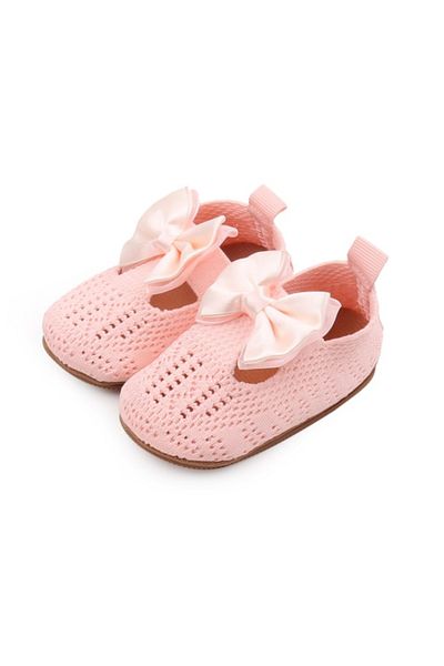 Superbaby Crocheted salmon pink shoes