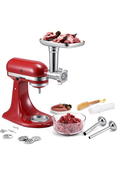Generic KITOART Metal Food Grinder Attachments for KitchenAid Stand Mixers, Meat Grinder, Sausage